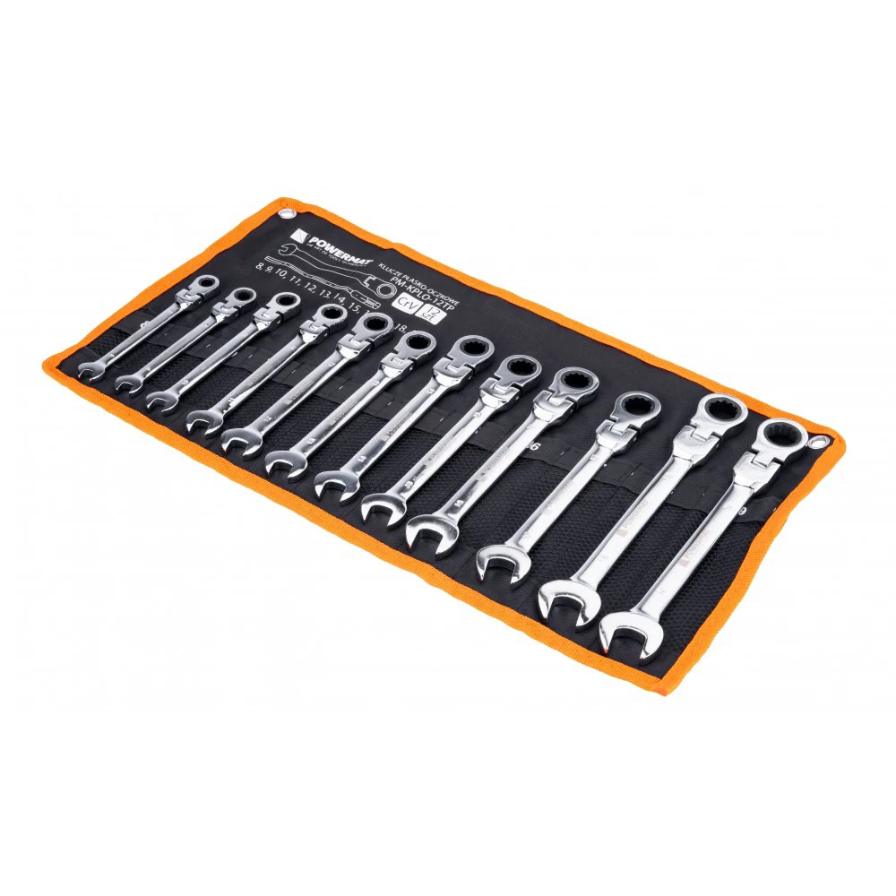Set chei inelare cu clichet PM-KPLO-12TP, 12 elemente, Powermat PM1176