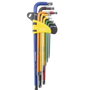 Set 9 chei torx T10-T50 extra lungi color, Topmaster 390174