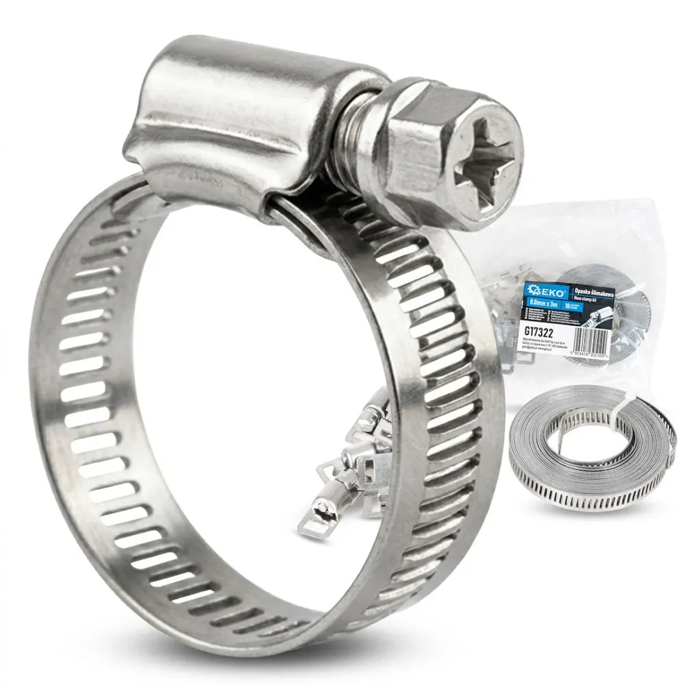 Set cleme pentru cablu, 8 mm x 3 m 10 bucati, Geko G17322