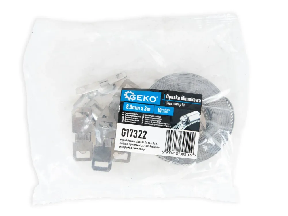 Set cleme pentru cablu, 8 mm x 3 m 10 bucati, Geko G17322