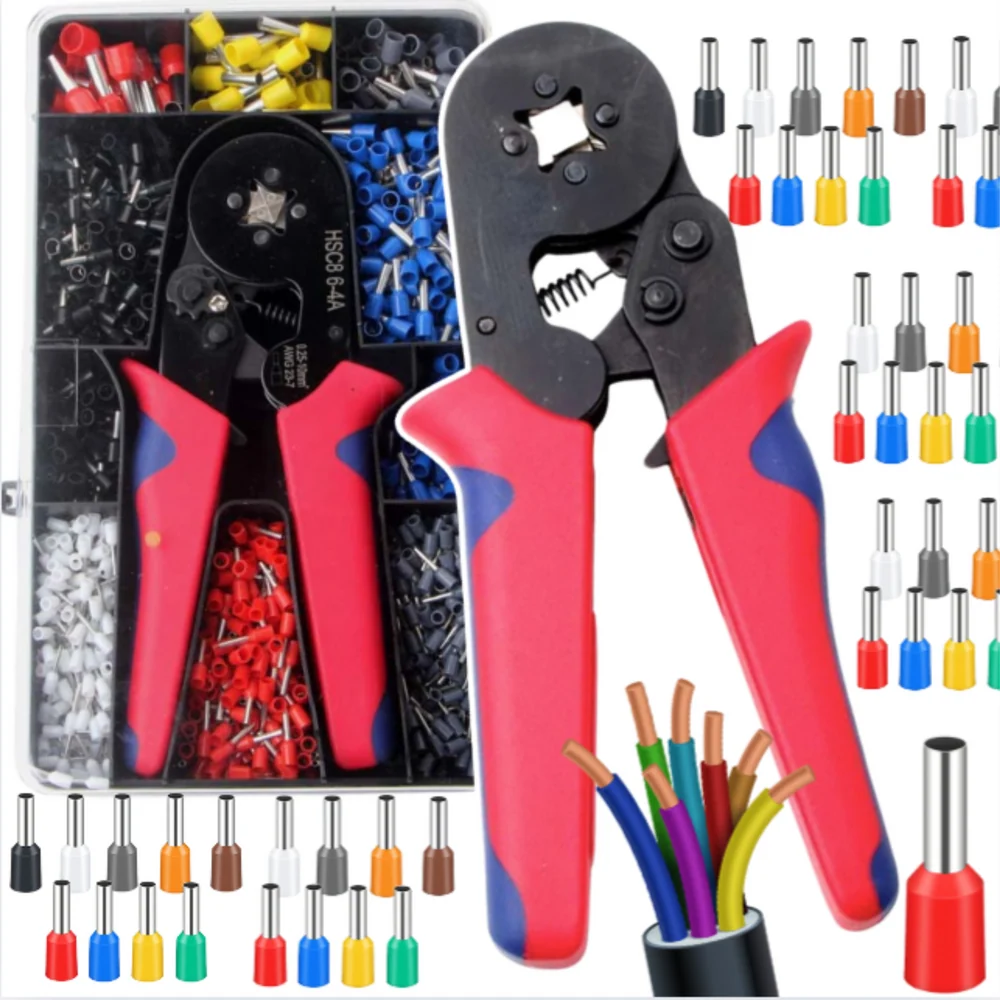 Set cleste de sertizare cu accesorii, 1200 bucati, Lean 20817