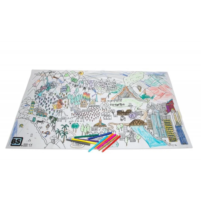 Set de colorat gigant, BS Toys