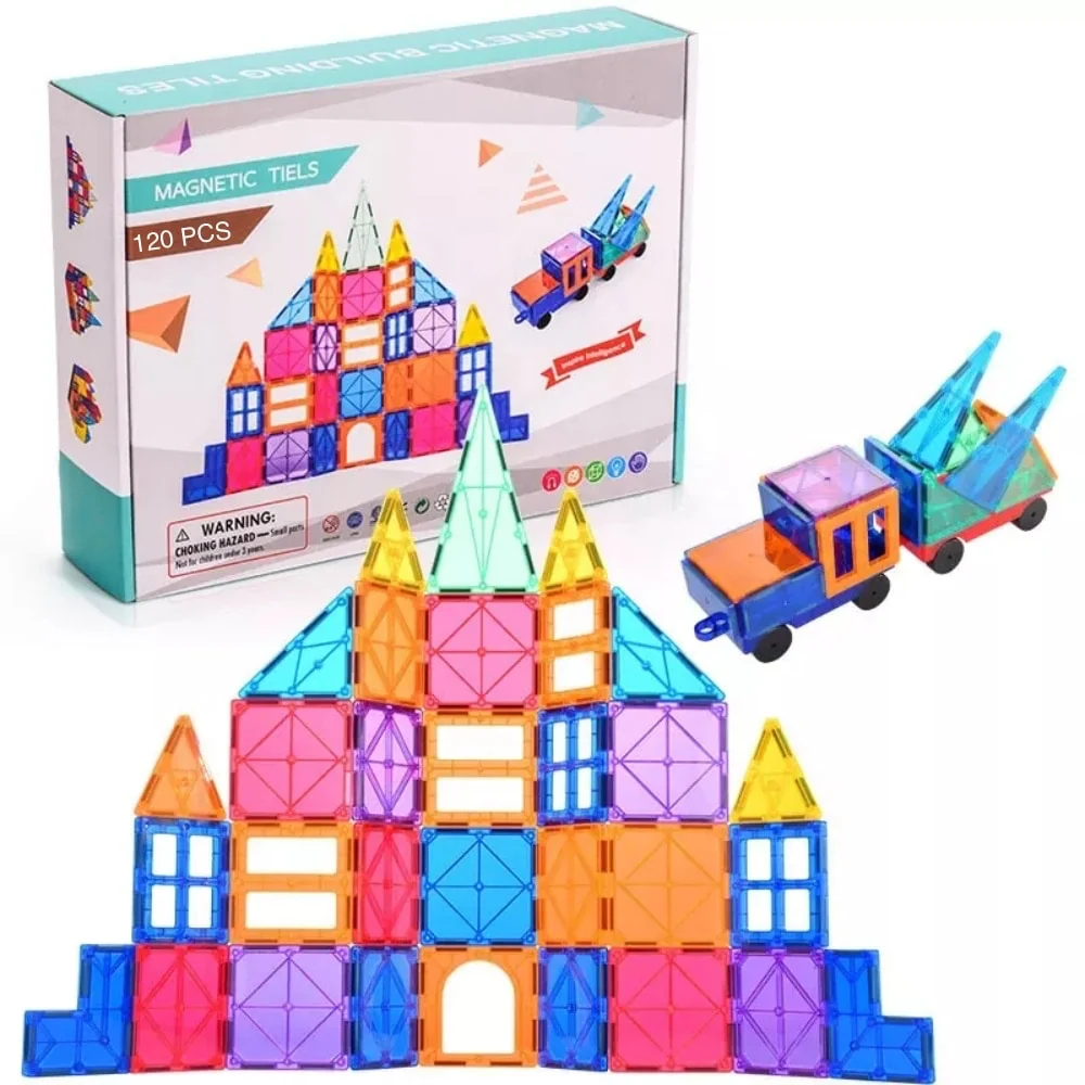 Set de constructie magnetic - 120 buc