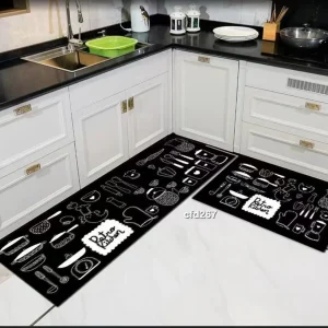 Set 2x covoare bucatarie Retro Kitchen