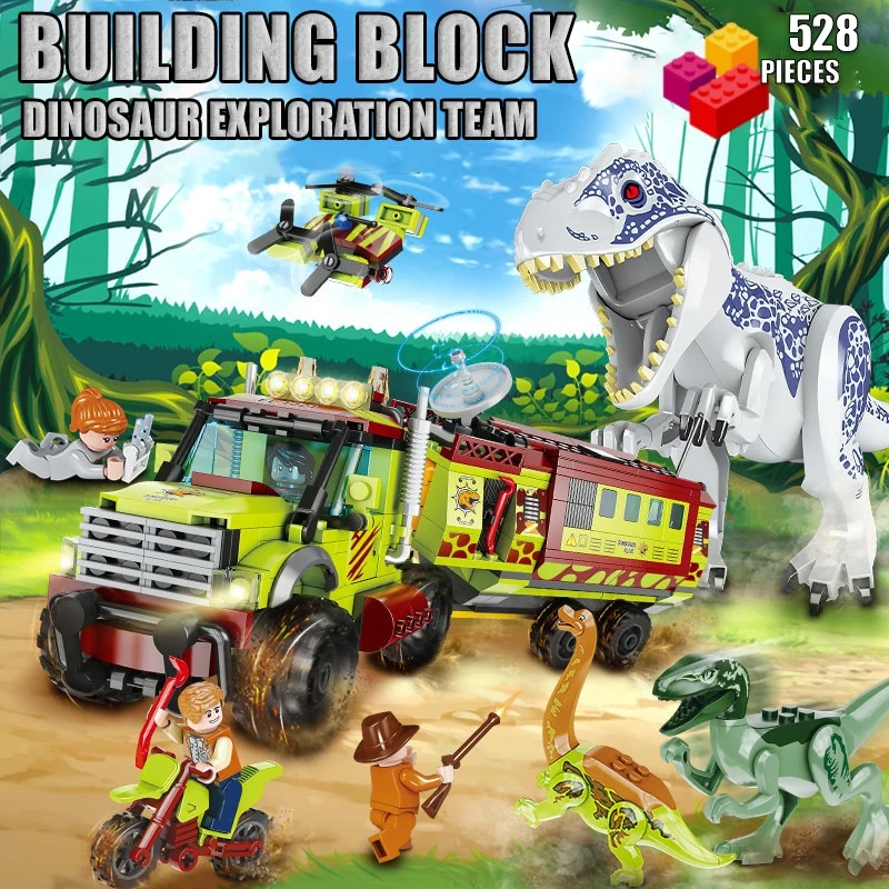 Set de cuburi Dinosaur World 528 piese