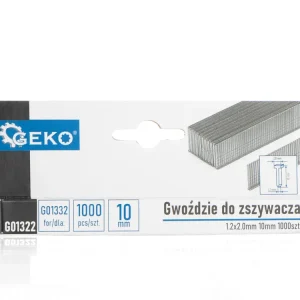 Set cuie pentru capsator, 1.2 x 2.0 mm 10 mm, 1000 elemente, Geko G01322