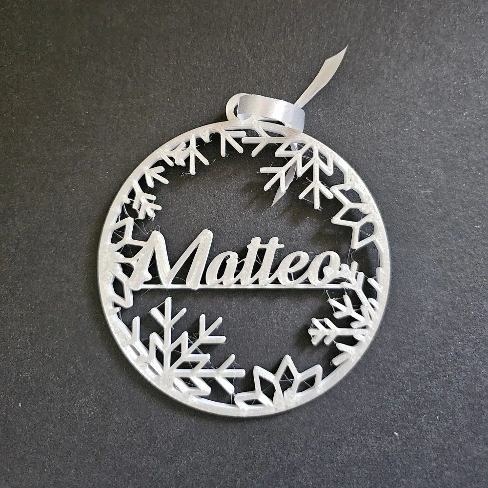 Set 3 decorațiuni de Crăciun personalizate cu nume