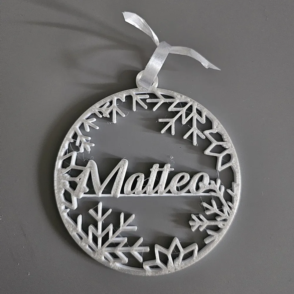 Set 3 decorațiuni de Crăciun personalizate cu nume