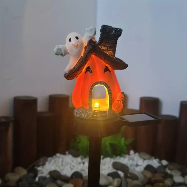 Set 3x decoratiune solara dovleac pentru gradina , 30 cm