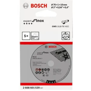 Set 5x discuri inox 76mm pentru mini polizor unghiular BOSCH
