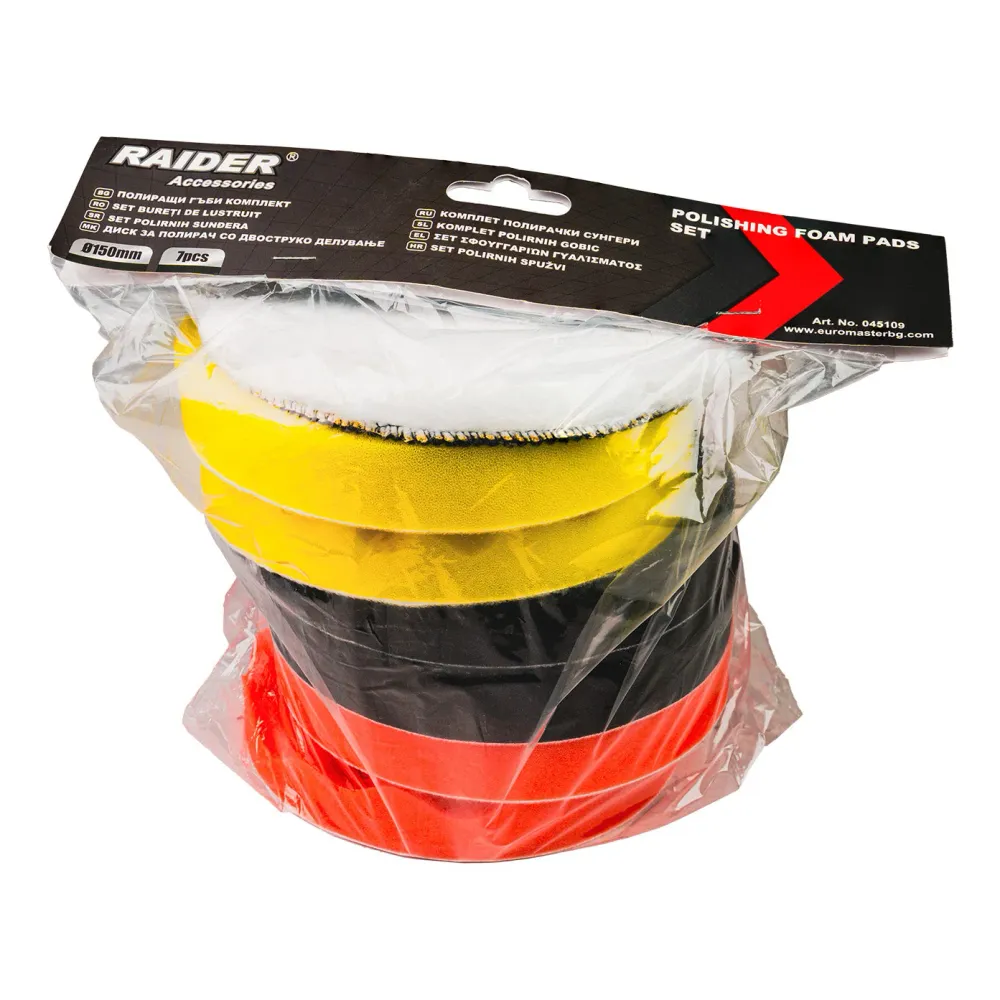 Set discuri pentru slefuitor, 7 bucati, 150 mm, Raider 045109