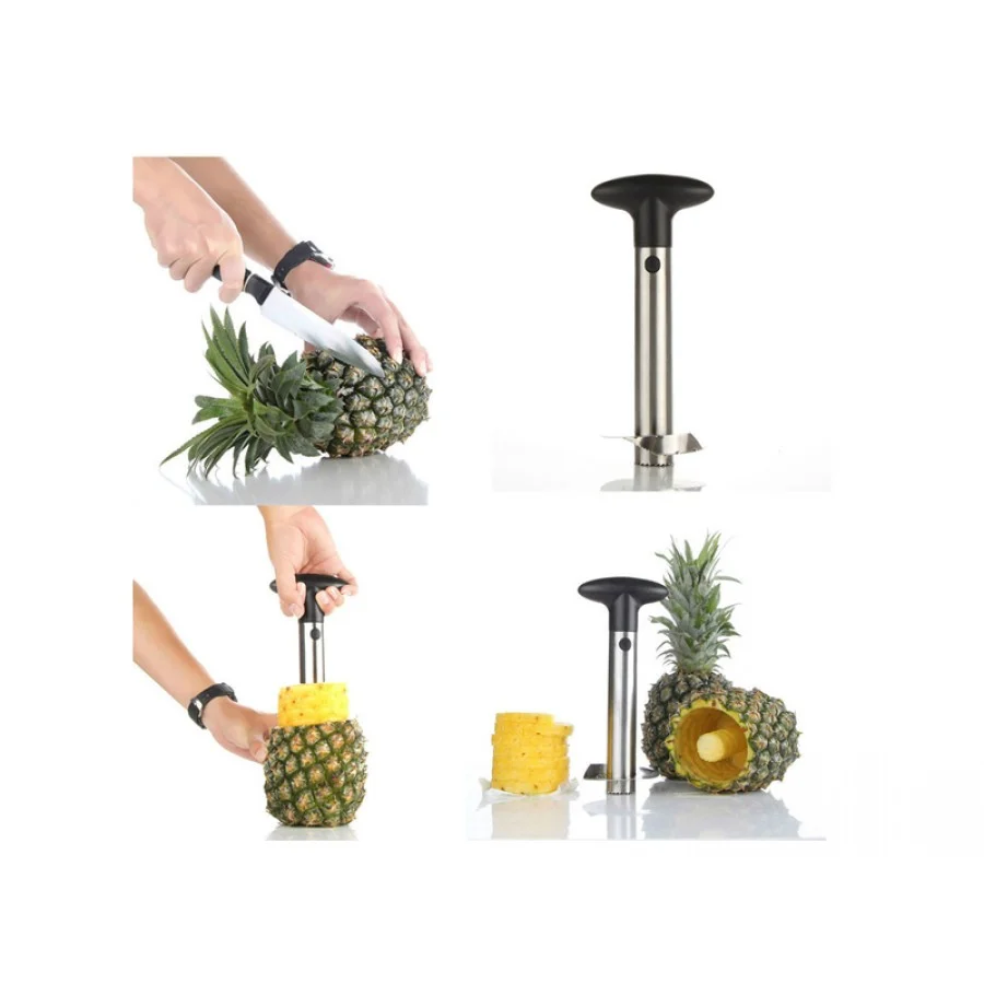 set 2x Dispozitiv pentru decojit/feliat ananas