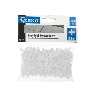 Set distantiere tip cruce pentru gresie si faianta, 3 mm, 150 elemente, Geko G00444-3