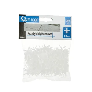 Set distantiere tip cruce pentru gresie si faianta, 1 mm, 200 elemente, Geko G00444-1