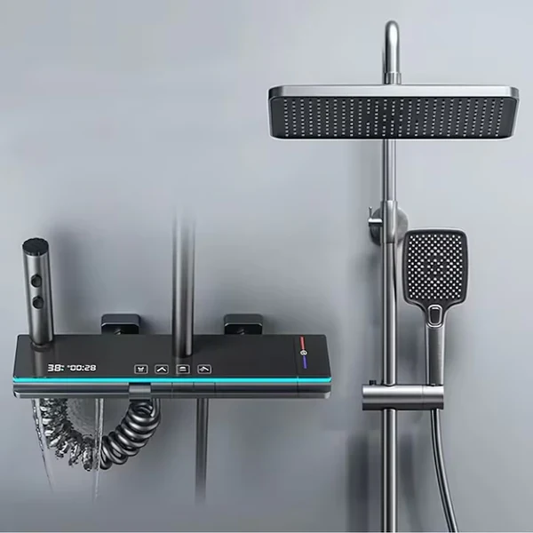 Set de dus cu afisaj digital,lumina led ambientala,4 moduri de pulverizare