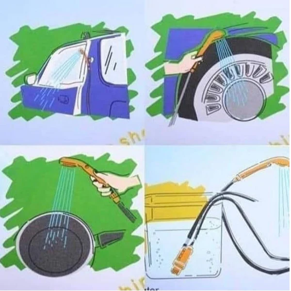 Set dus auto portabil pentru camping, 12 V, cablu 4M