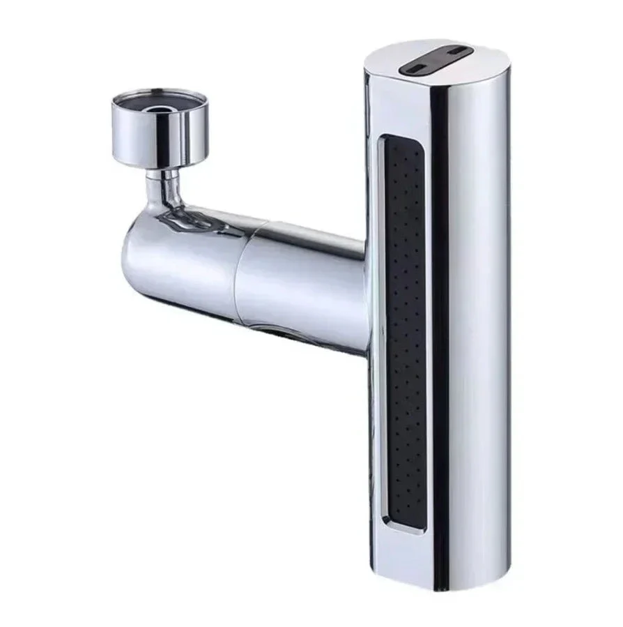 Set 2 Extensii robinet 3 1, 360°, 3 moduri de functionare, cupru, argintiu
