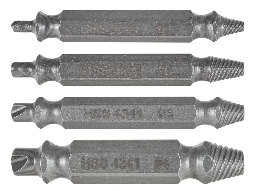 Set extractoare duble pentru suruburi, 4 elemente, Keltin K00092