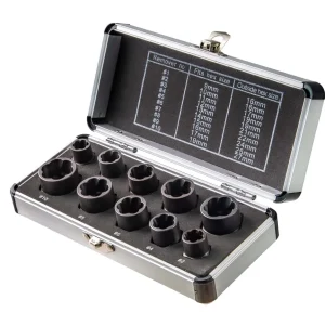 Set extractoare suruburi rupte, 3 / 8", 9-19 mm, 10 bucati, Topmaster 339702