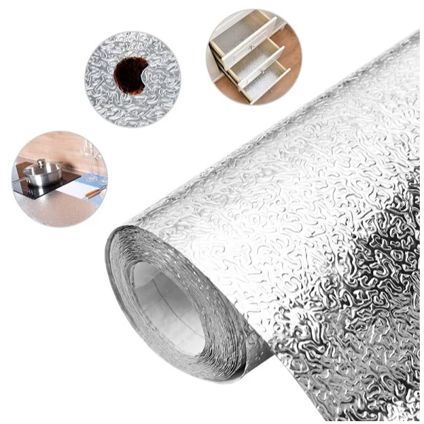 Set 3 folii de aluminiu autoadezive bucatarie 60 x 300 cm