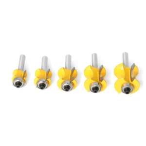Set 5x freze lemn concave pentru decor si imbinari ciubar, coada 8 mm