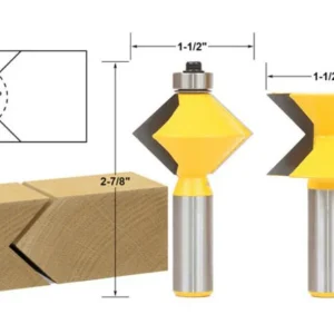 Set 2x freze lemn pentru canturi sau imbinari “V” coada 8mm