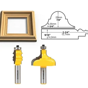 Set 2x Freze Lemn Pentru Profile, Rame, Usi Mobila - Coada 12.7mm