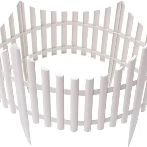 Set 6 garduri decorative din plastic, 60 x 32.5 cm, ALB