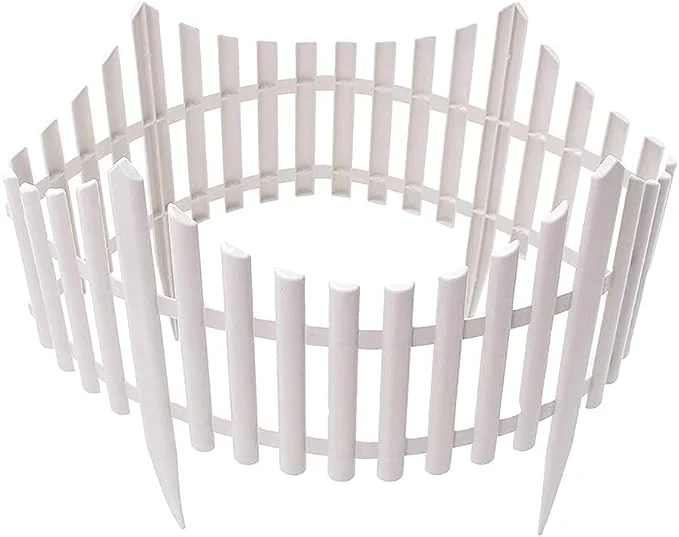 Set 6 garduri decorative din plastic, 60 x 32.5 cm, ALB