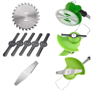 Set lame si disc pentru trimmer de iarba, 7 piese