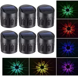 Set 6 x Lampa de gradina cu panou solar LED RGB 10W