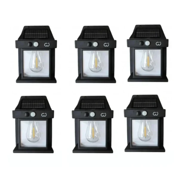 Set 6x lampa led cu incarcare solara si senzor de lumina
