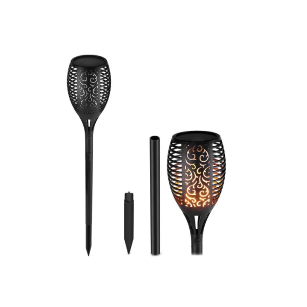 set 2x Lampa solara LED pentru curte sau gradina cu efect de flacara torta
