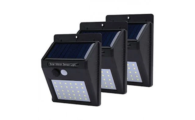 Set 3 x Lampa solara de perete cu senzor miscare 30 LED