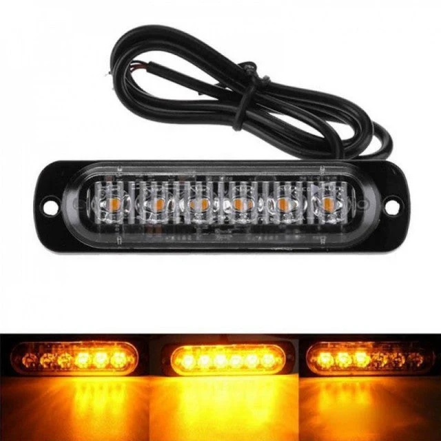 Set 2 lampi agabaritice stroboscop slim 6 led-uri