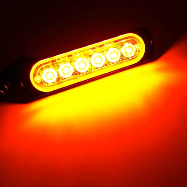Set 2 lampi agabaritice stroboscop slim 6 led-uri