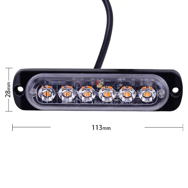 Set 2 lampi agabaritice stroboscop slim 6 led-uri