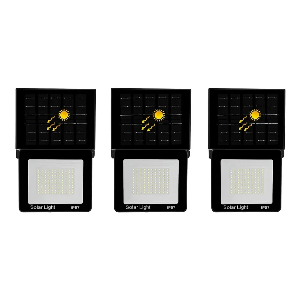 Set 3 Lampi solare de perete 200w cu panou solar integrat