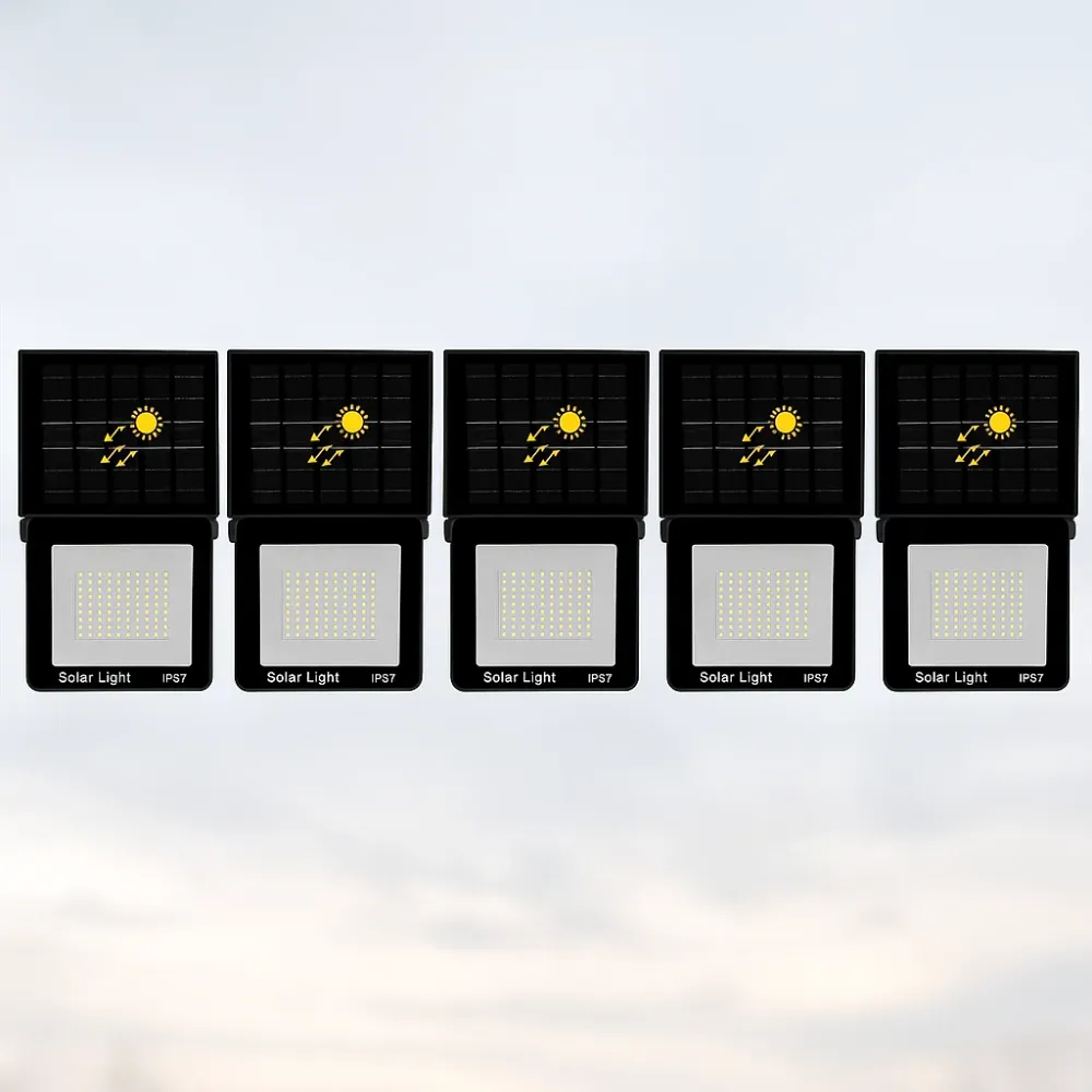 Set 5 Lampi solare de perete 200w cu panou solar integrat
