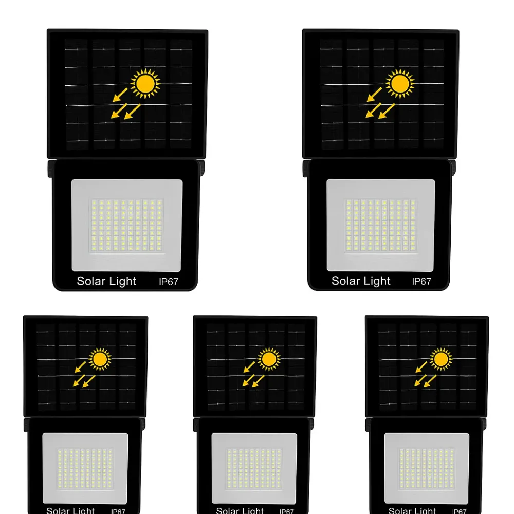 Set 5 Lampi solare de perete 200w cu panou solar integrat