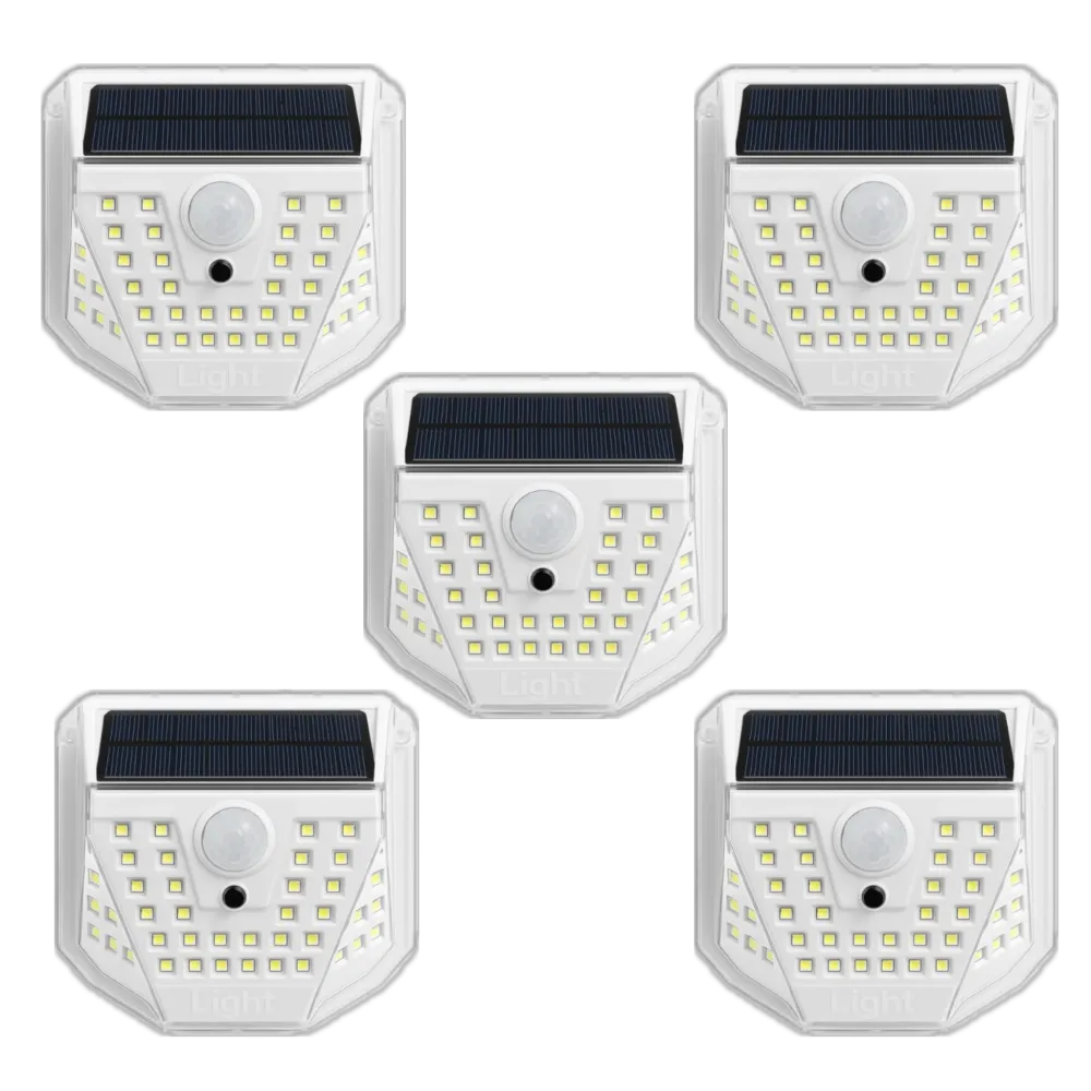 Set 5 lampi solare de perete 84 LED-uri SMD