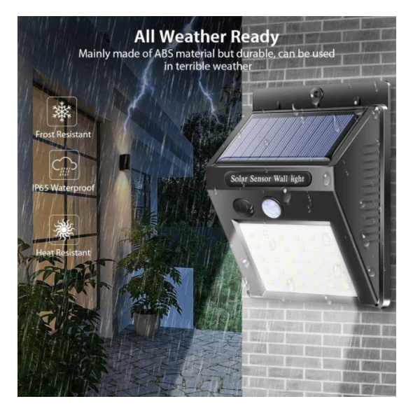 Set 10 lampi solare, portabile, cu senzor, 30 led