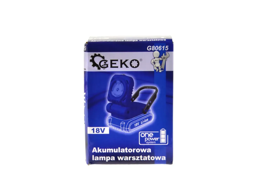 Set lanterna pentru atelier, 18 V, acumulator 4Ah, incarcator 18 V, Geko G80615-4