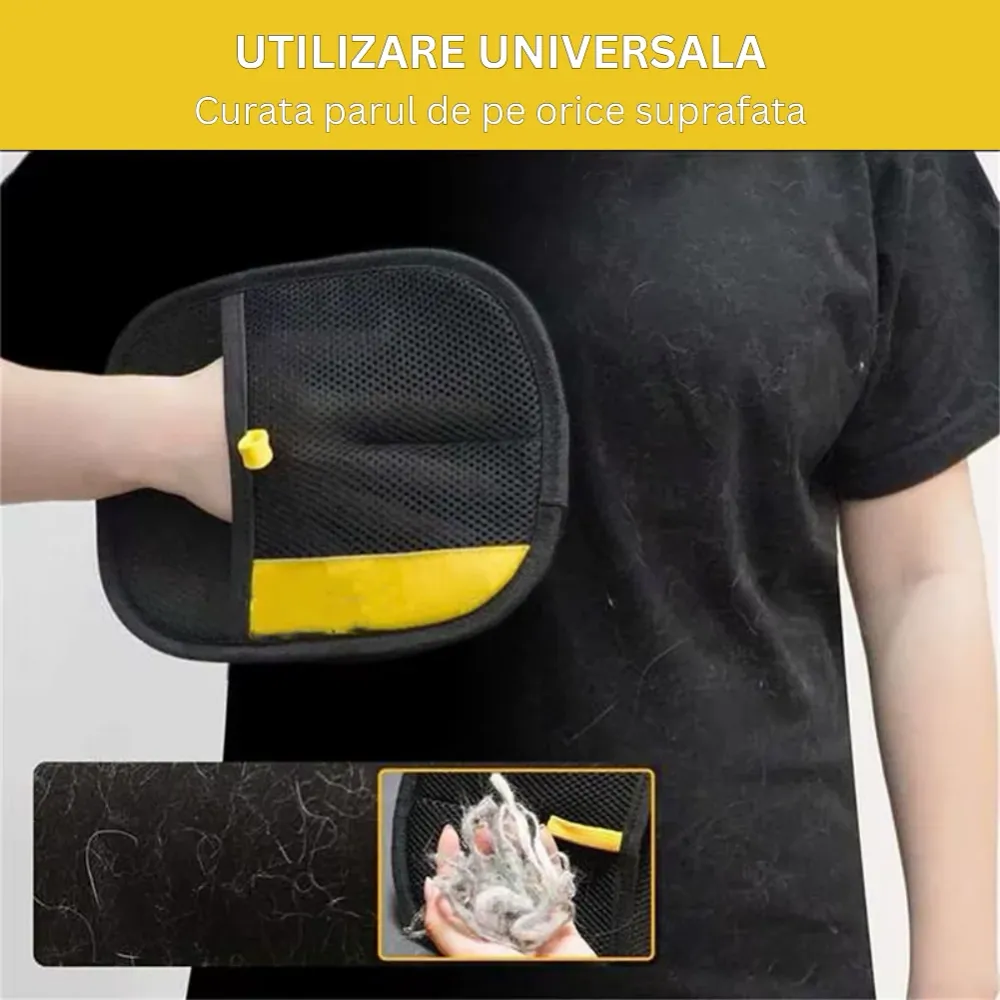 Set 2 Manusi Universale pentru Indepartarea Parului de Animale, Efect Electrostatic