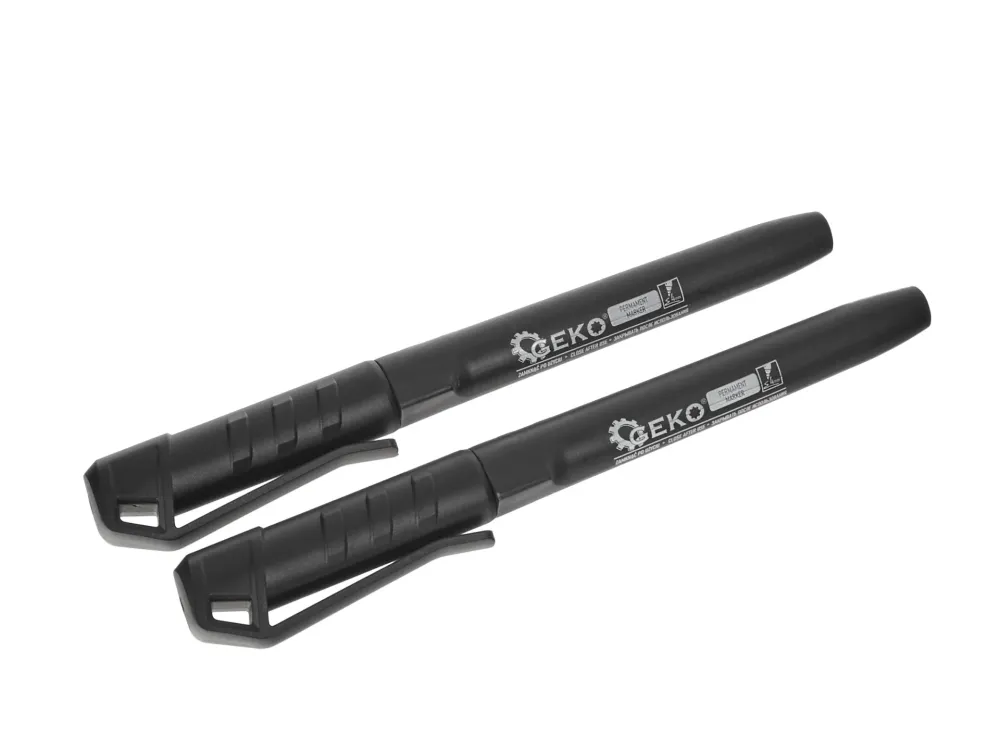 Set markere permanente pentru constructii, 2 elemente, 4 mm, Geko G29023