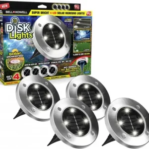 Set 4 mini lampi cu panou solar- Metalice