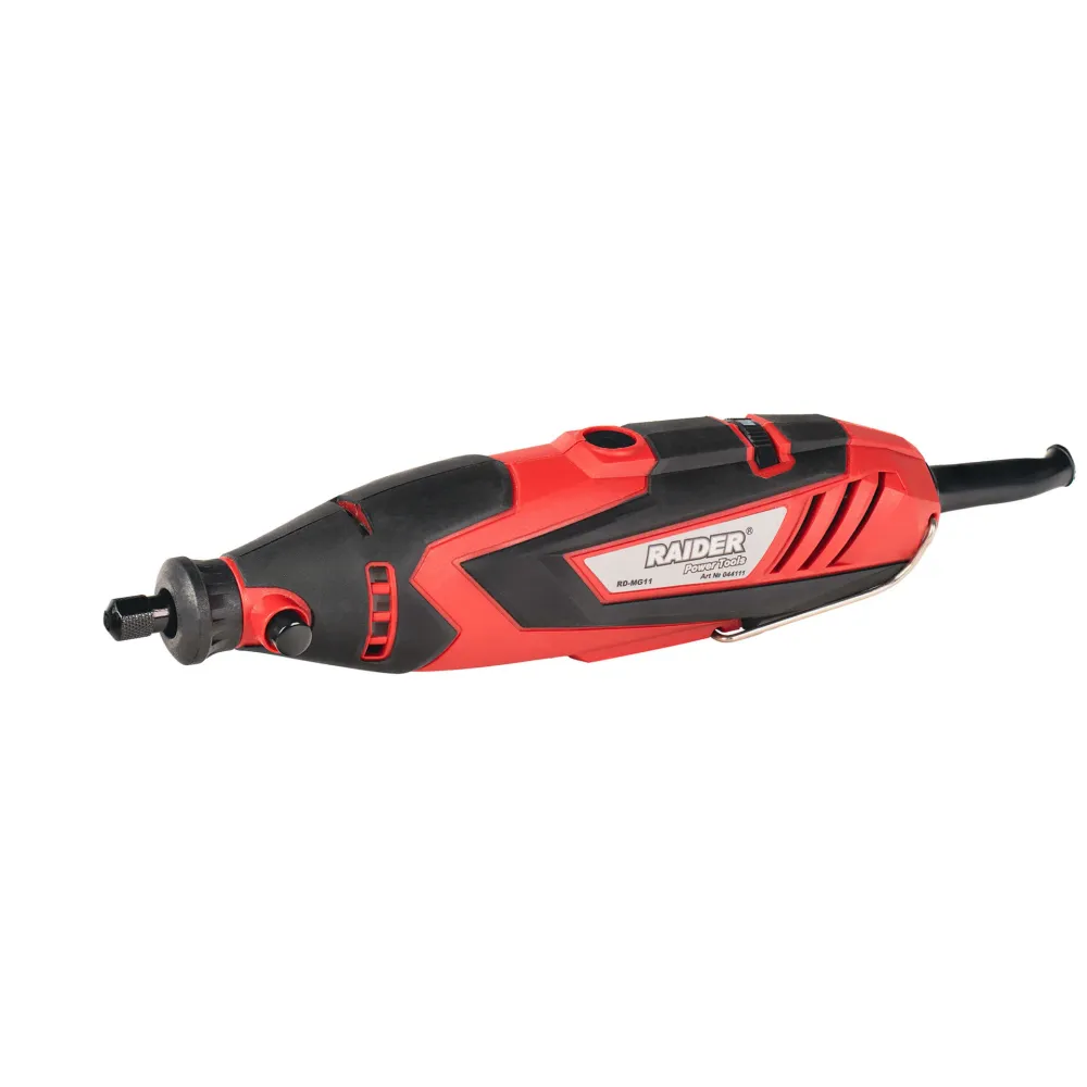 Set mini polizor drept cu accesorii RD-MG11, 135 W, viteza variabila, 40 elemente, Raider 044111