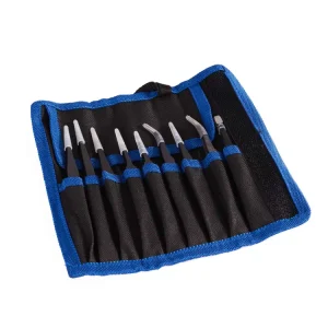 Set pensete metalice de precizie, 9 elemente, Geko G02709
