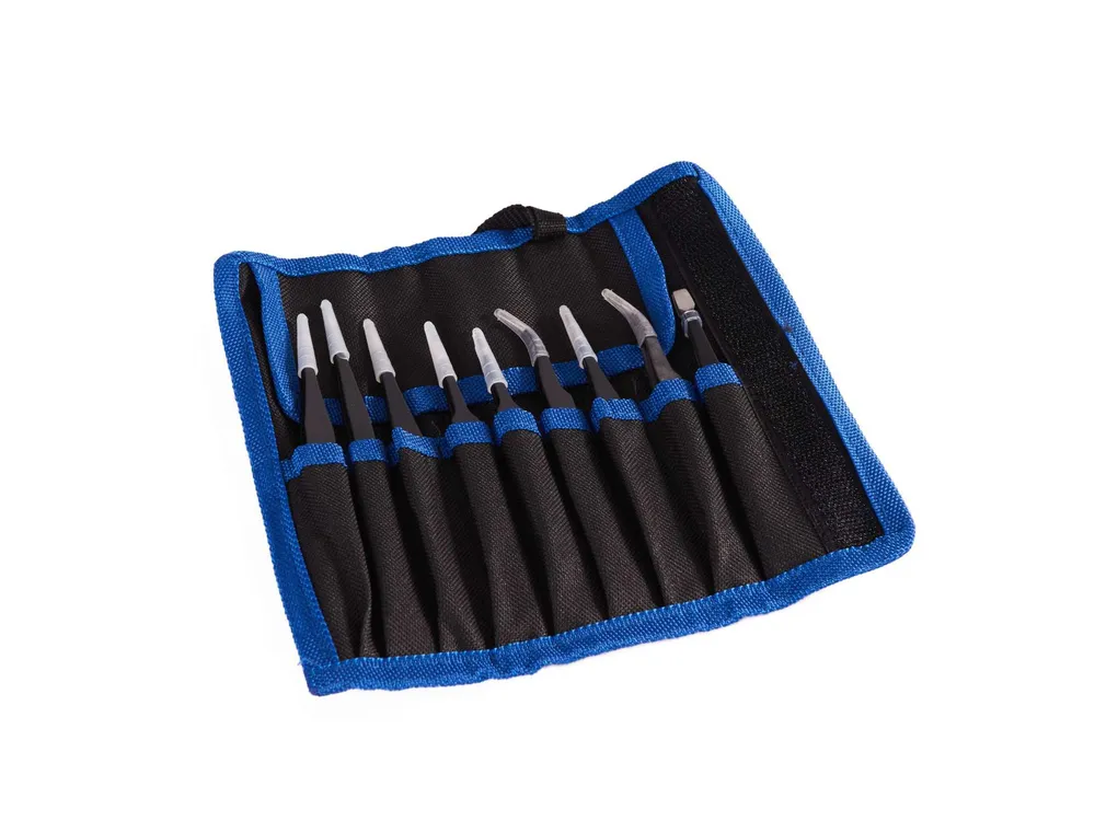 Set pensete metalice de precizie, 9 elemente, Geko G02709