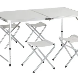 Set pentru camping - masa si 4 scaune pliante